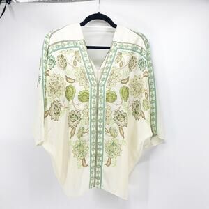 Rose & Olive Beautiful dolman sleeve floral bohemian Gypsy hippie size s